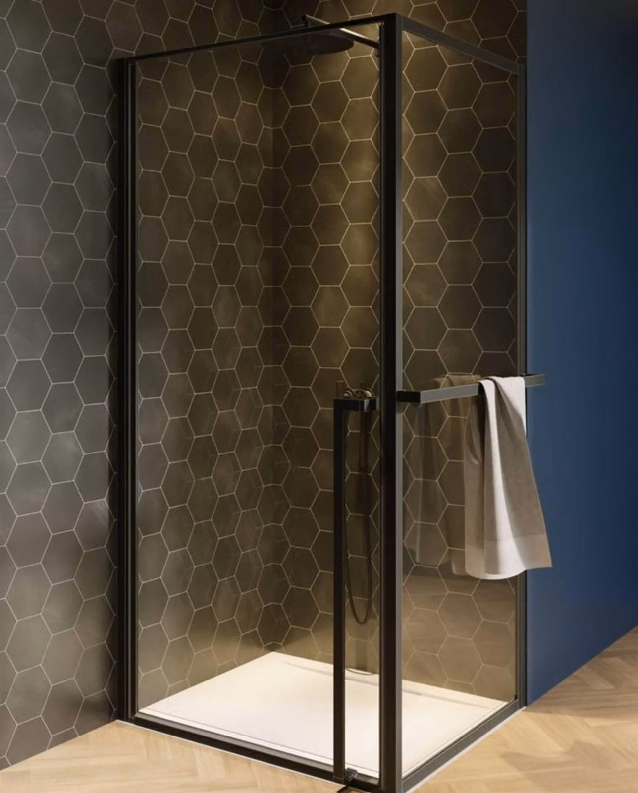Cabina doccia Riho Lucid GD201 100x100x200 cm colore telaio nero GD210B100