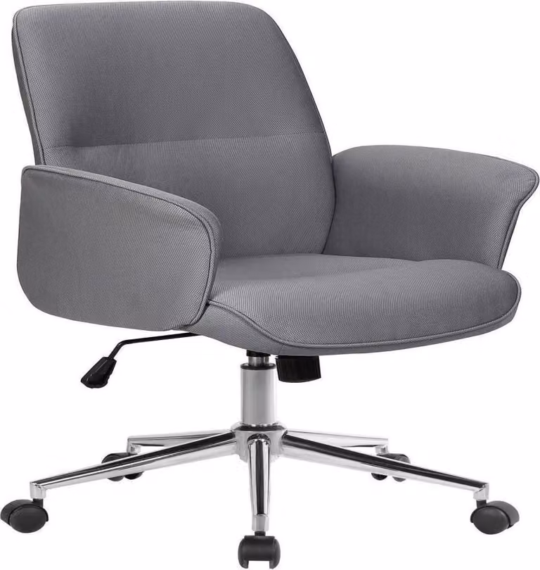 Sedia da ufficio girevole in tessuto grigio 0704M/8062