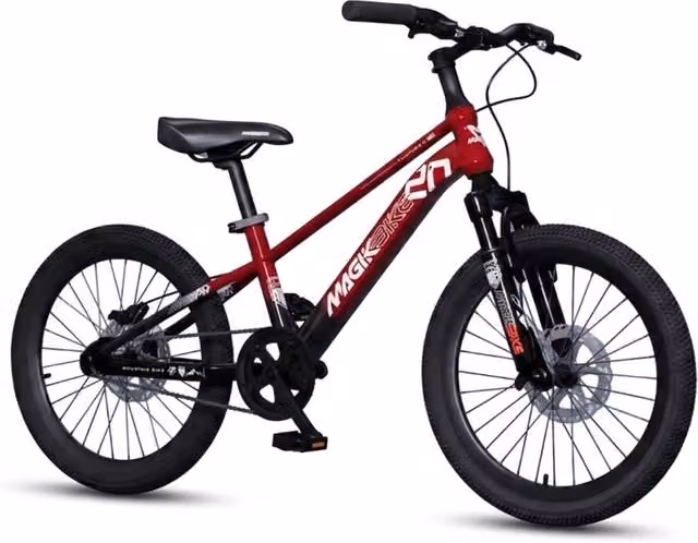 Bicicletta per bambini GIORDANOSHOP 20 pollici con freni a disco, colore rosso e nero