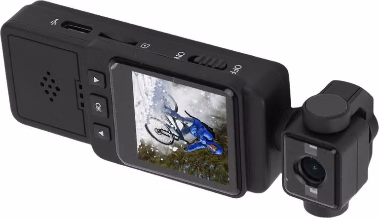 Fotocamera digitale 4K, WiFi, fotocamera portatile, con morsetto, impermeabile, IP65, stabilizzazione intelligente dell'immagine, utilizzo multifunzionale per viaggi, ciclismo