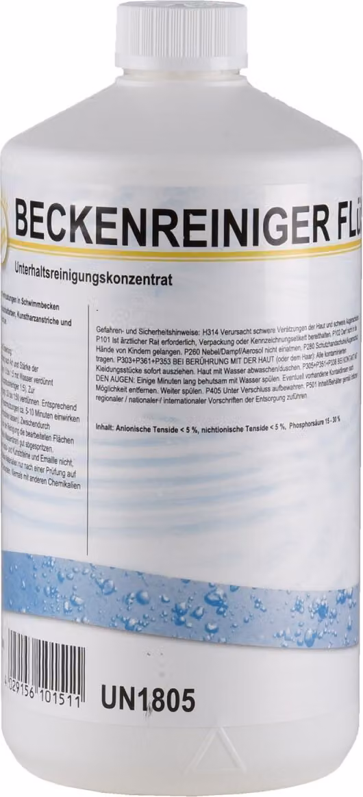 ALWARIN, prodotto liquido per la pulizia e la manutenzione delle piscine, capacità 1 litro