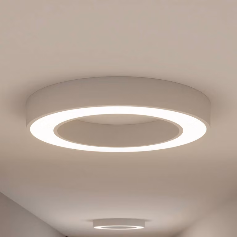 Plafoniera a LED Sharelyn Arcchio, dimmerabile, Bianco / Opale, Cucina, Alluminio, Moderno, Plafoniera LED