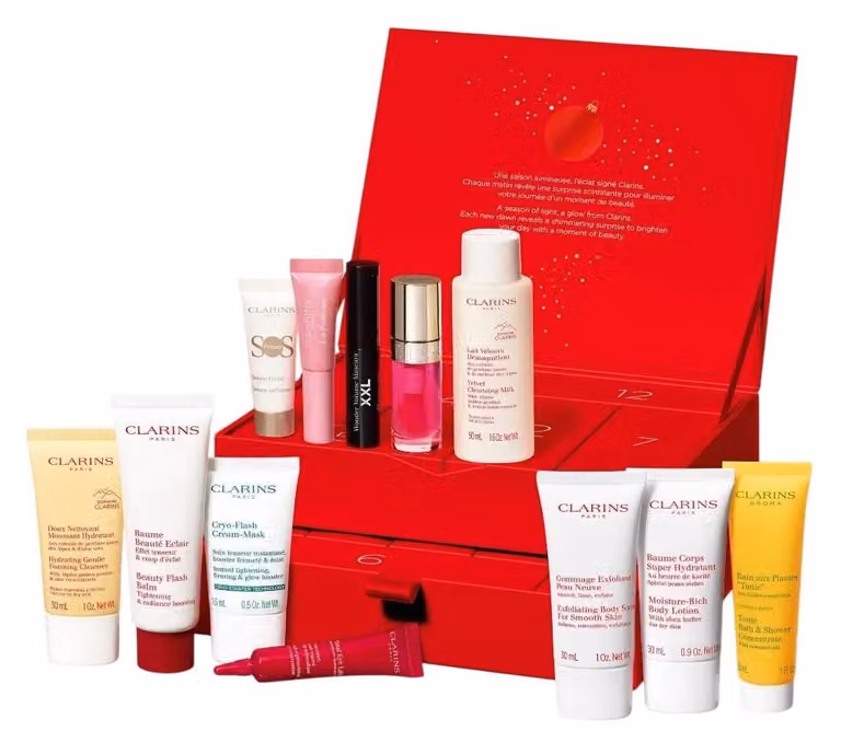 Calendario dell'Avvento Clarins Haut, 12 prodotti
