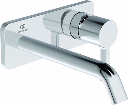 Miscelatore IS per lavabo a parete JOY, BS2, rosone angolare, uscita 180 mm, cromo