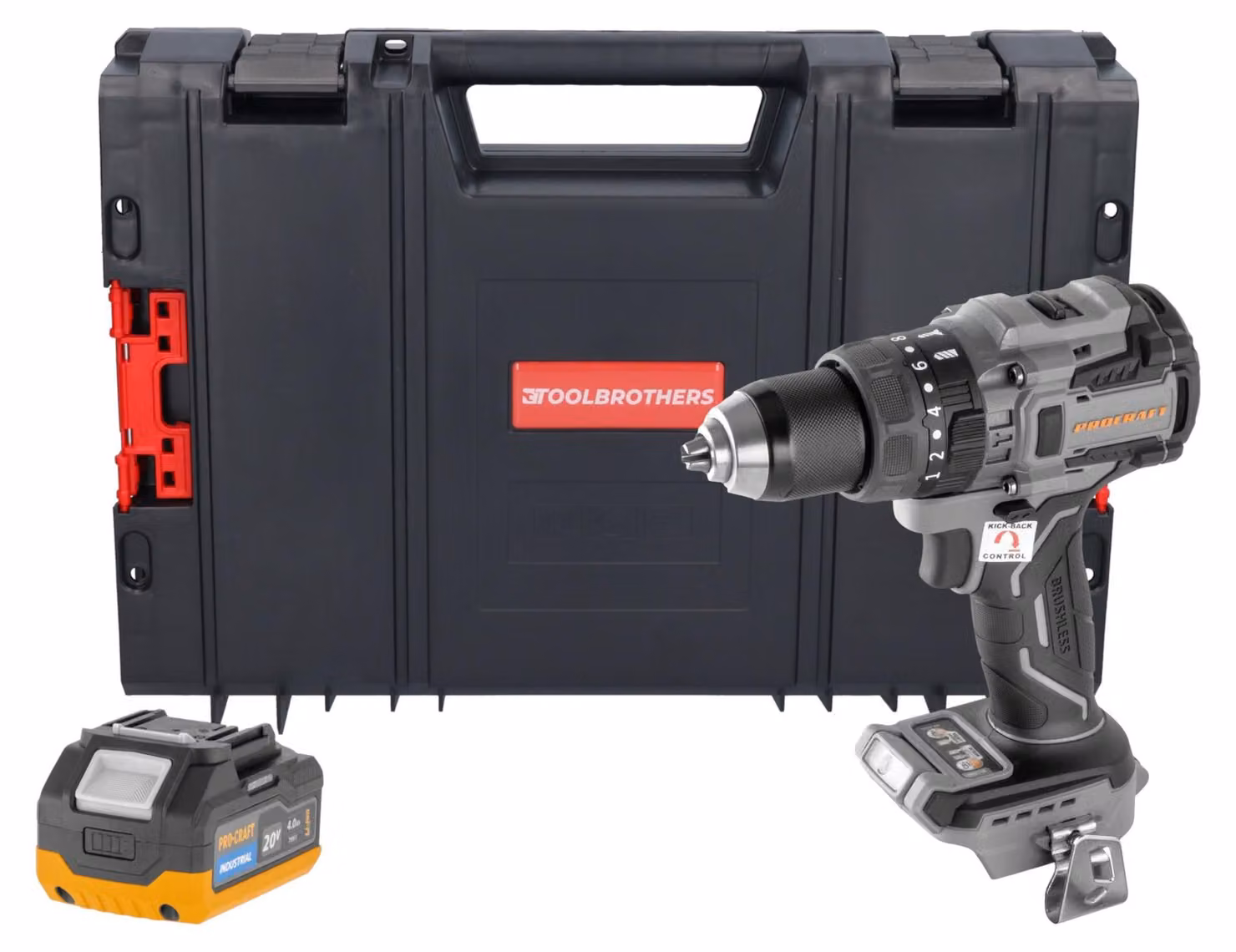 Avvitatore a percussione a batteria Procraft Industrial CD20B-BB 20 V 150 Nm Brushless Solo - senza batteria, senza caricabatterie