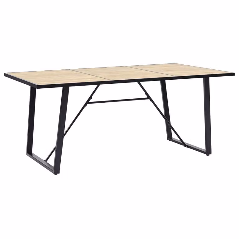 Maison Exclusive - Tavolo da pranzo, finitura noce, dimensioni 200x100x75 cm, struttura in MDF