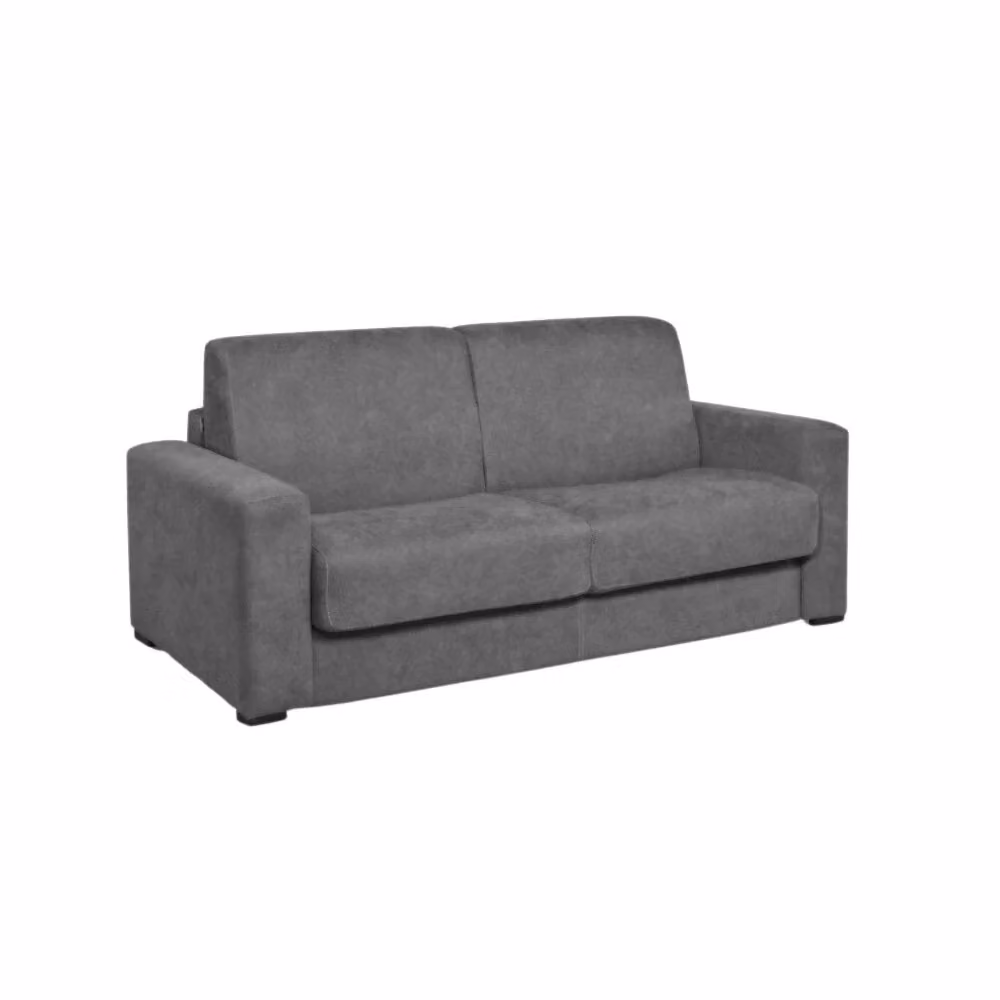 Divano letto 3 posti Kriog Maryanne32 in nabuk colore grigio cenere scuro L: 197 cm, P: 96 cm, H: 90 cm – 2