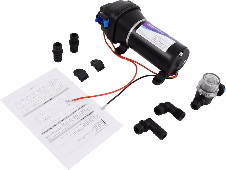 Pompa booster, portata acqua 17 l/min, ad alta efficienza energetica, 12 V, UE