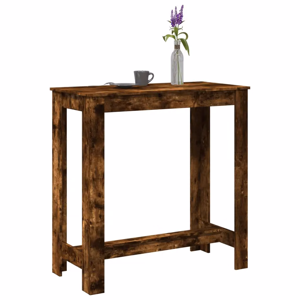 vidaXL Tavolo Bar Moderno in Legno Rovere Marrone L: 102 cm, P: 50 cm, H: 103,5 cm