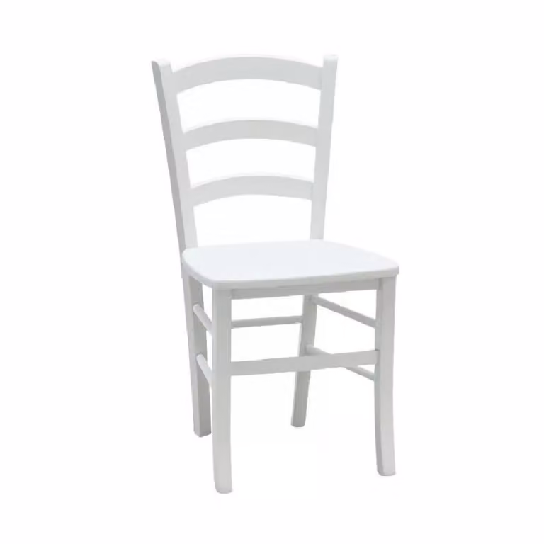 Set di 2 sedie in legno di faggio stile shabby chic bianco opaco Mobili 2G