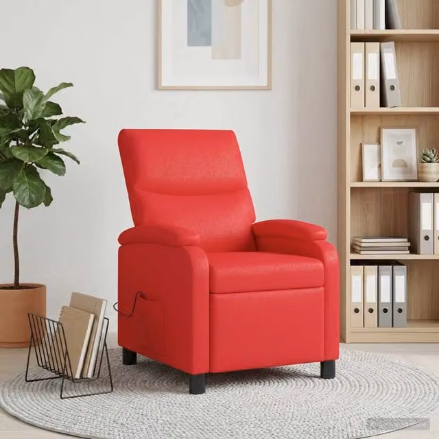 Divano Sedia-Poltrona Massaggiante Rosso Similpelle 739196