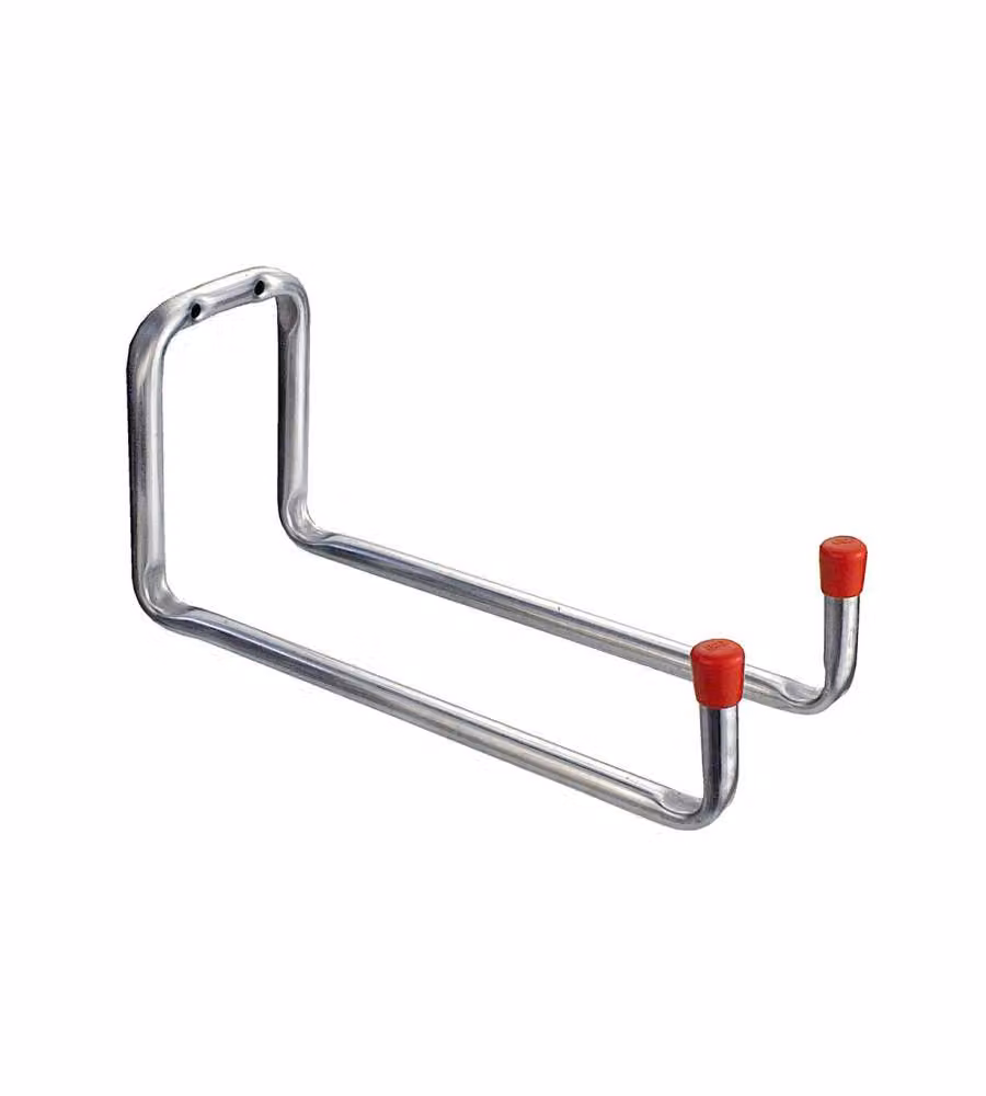 Gancio doppio a parete zincato 90 x 120 x 325 mm.
