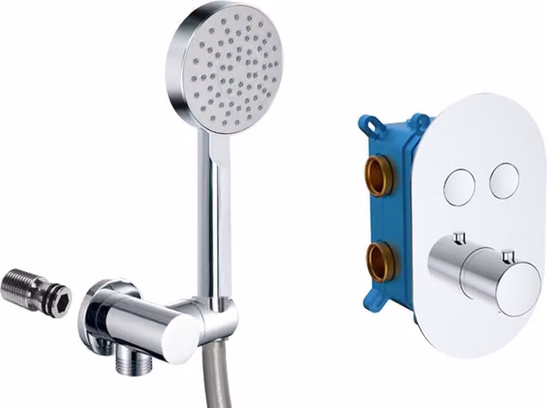 Set da bagno Mereo con rubinetto termostatico a immersione, 2 vie - CB60106TB5