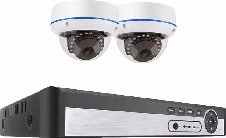 Sistema di videosorveglianza, 8 canali, risoluzione 5MP, NVR 5MP 8CH 2 telecamere, 1T