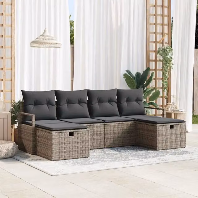 Set di divani 5 pz polyrattan 3360550