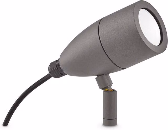 Faretto da giardino LED Ideal Lux Inside in metallo grigio con vetro trasparente e picchetto per terreno