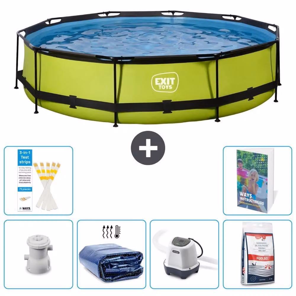 Piscina gonfiabile rettangolare - 360x76 cm - Set da 5 pezzi - Modello S329
