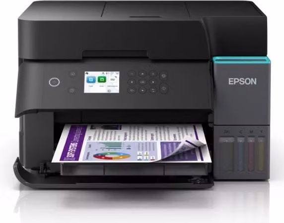 Stampante Epson EcoTank ET-3950 Inkjet A4 con Wi-Fi, Ethernet e USB, Colore Nero