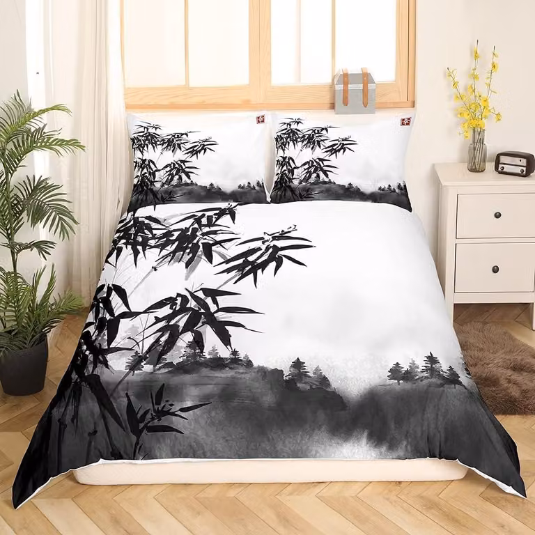 Set di lenzuola singole con motivo in stile cinese