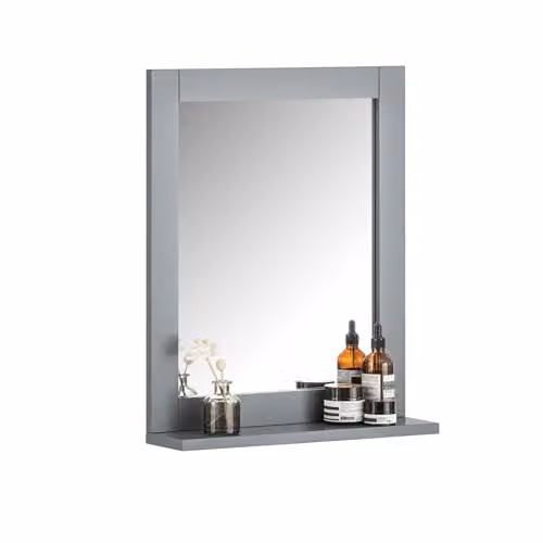 SoBuy Specchiera Bagno con Mensole Salvaspazio Specchio Parete 40x50x10cm