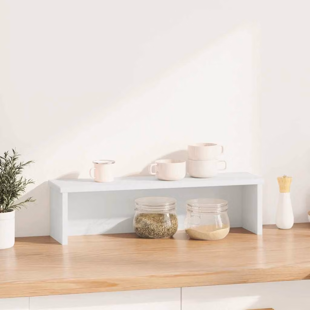 vidaXL Scaffale da Cucina Impilabile Bianco 60x15x16 cm in Truciolato