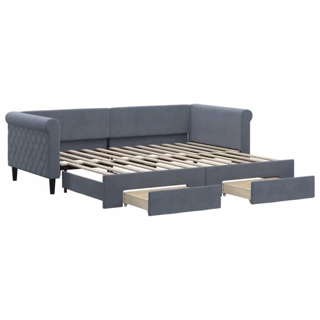 Divano Letto Moderno vidaXL Grigio con Struttura Imbottita per Soggiorno e Camera da Letto – 2