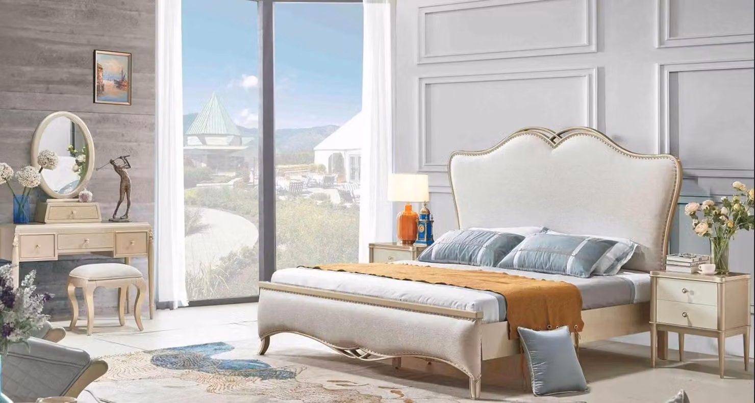Bett Polster Design Luxus Doppel Betten Weiß 180x200cm Schlafzimmer Möbel