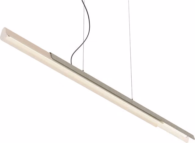 Lampada a sospensione LED KDLN Dala bianca e beige con tecnologia dimmabile e design moderno