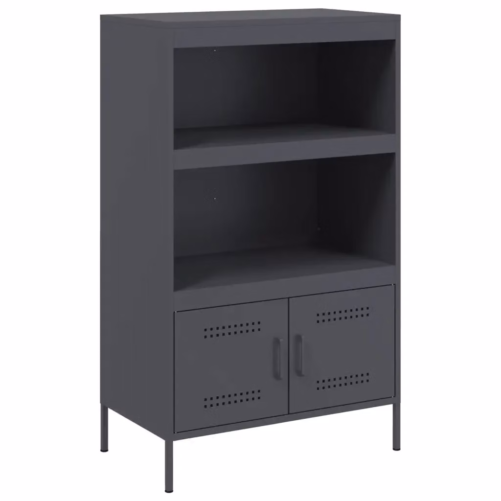Credenza in metallo stile industrial vidaXL colore antracite L 68 cm, P 39 cm, H 113 cm – 2
