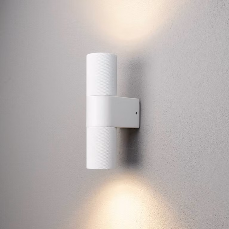 Konstsmide Applique da esterni Temi, dimmerabile, Bianco / Opale, Alluminio, Moderno, Applique da esterni