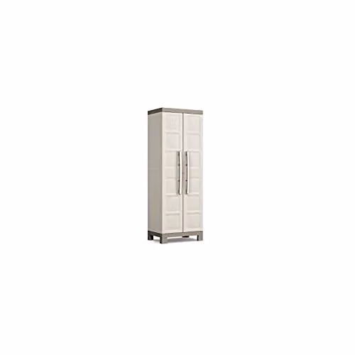 Armadio da giardino Keter Excellence con ripiani interni, bianco, L: 65 cm, P: 45 cm, H: 182 cm – 2