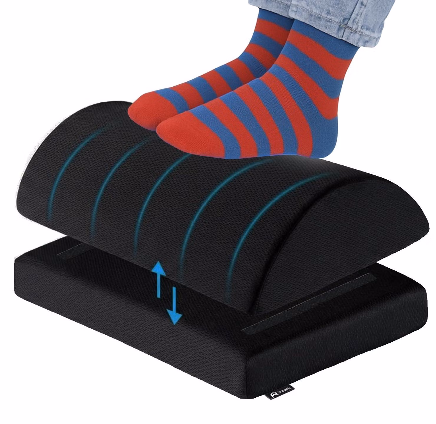 Supporto per i piedi regolabile da posizionare sotto la scrivania, poggiapiedi ergonomico con schiuma antiscivolo