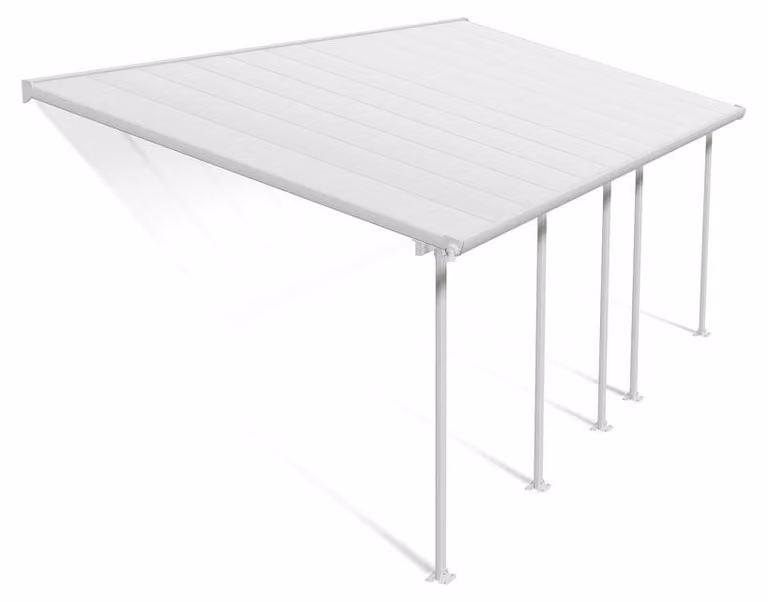 Tettoia per terrazza Palram Feria 3 x 7,3 m bianco/trasparente