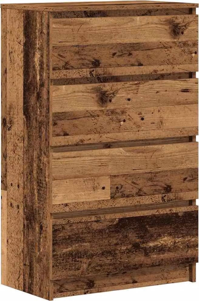 Credenza Legno Antico 60x35x98,5 cm in Legno Multistrato