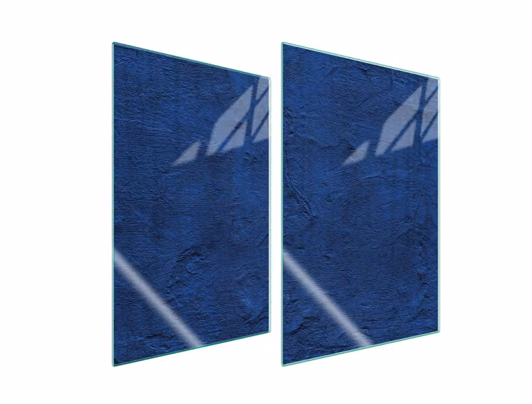 Piastre copriforno 2 pezzi 35x52 Copriforno in Vetroceramica tagliere in vetro blu ardesia