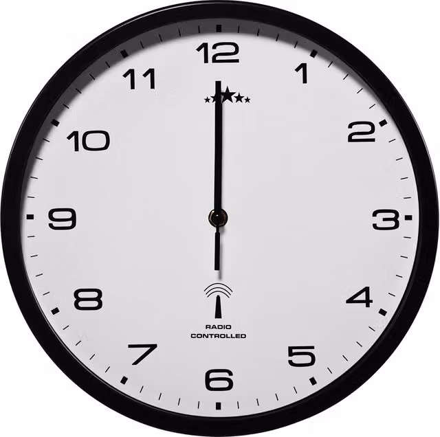 Orologio da parete analogico radio controllato Monzana bianco e nero Ø 31 cm – 1