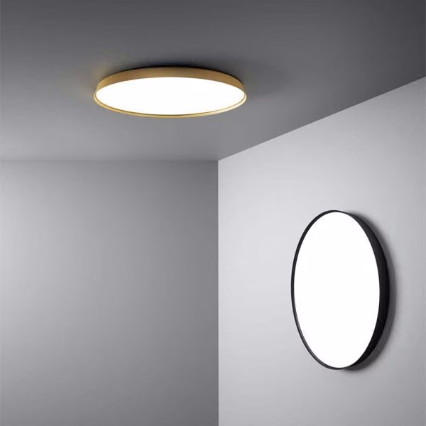Luceplan Compendium Plate Plafoniera e Applique LED Dimmabile in Metallo Bianco e Oro