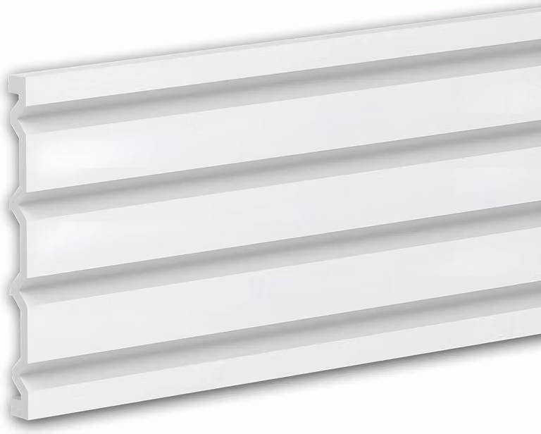 Profhome 659806 Pannello murale 3D Rivestimento acustico pannello stucco modanatura 2 m