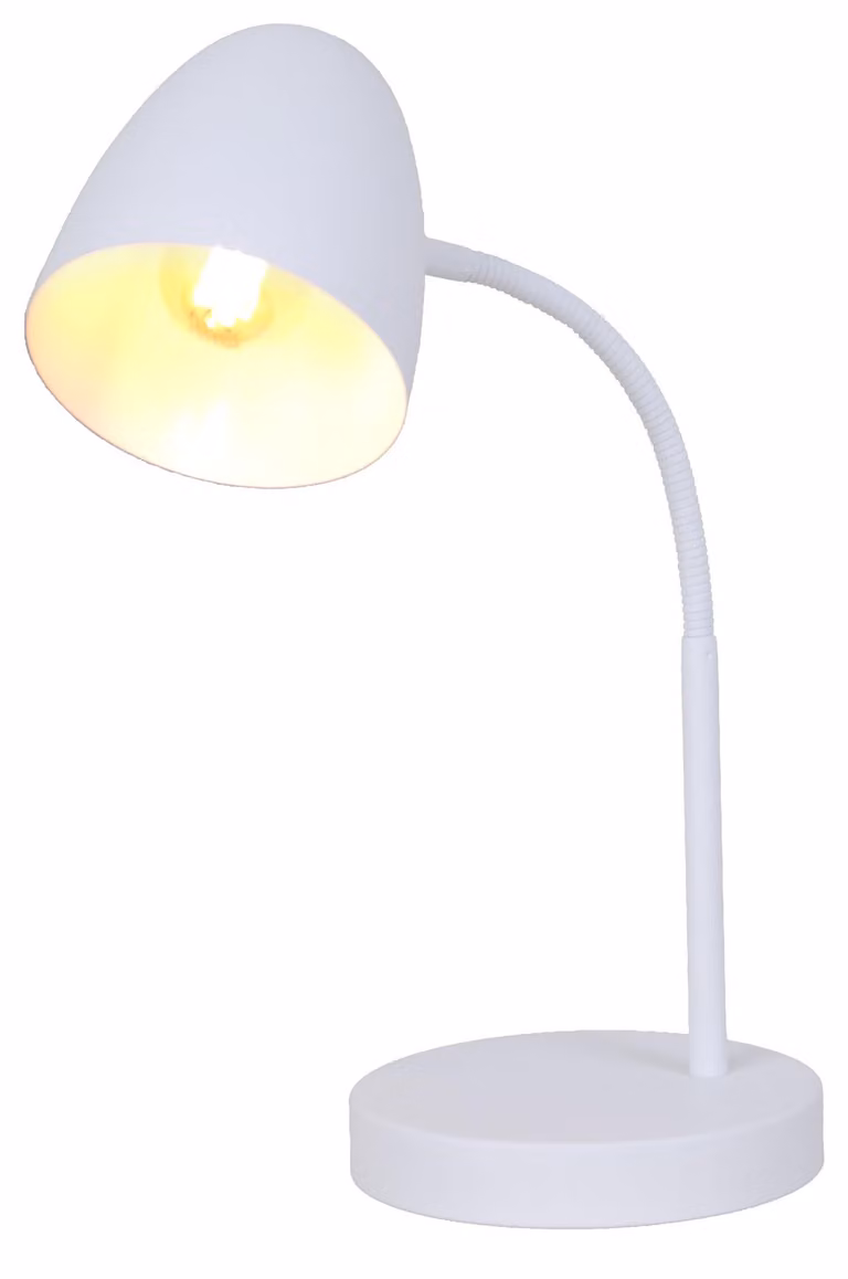 Lampada da tavolo, faretto mobile, bianco, E14, H 40 cm