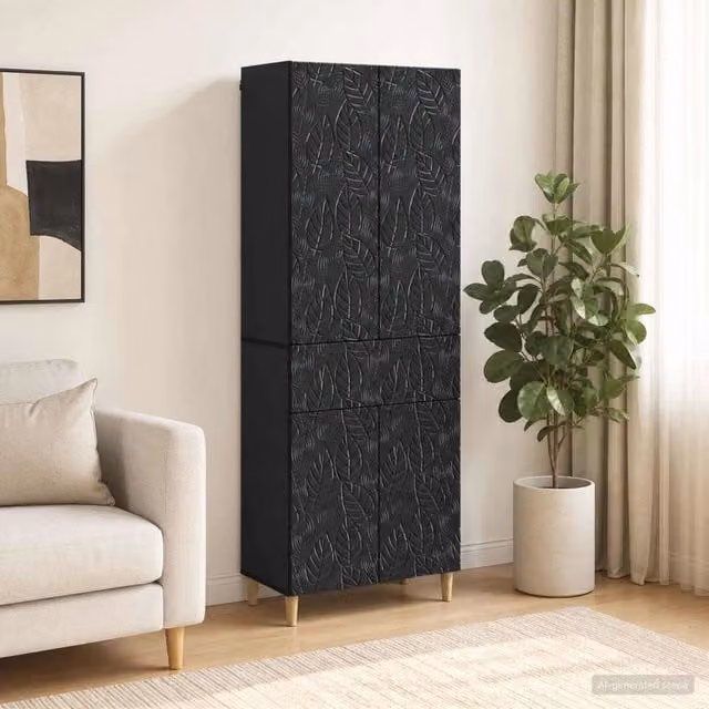 Set di armadi 2 pz Nero Legno ingegnerizzato 3416746