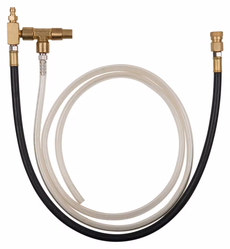 KS TOOLS Tubo di collegamento del manometro con attacco da 1/4' con valvola per sistemi Bosch CSI e GM TBI ( 150.2362 )