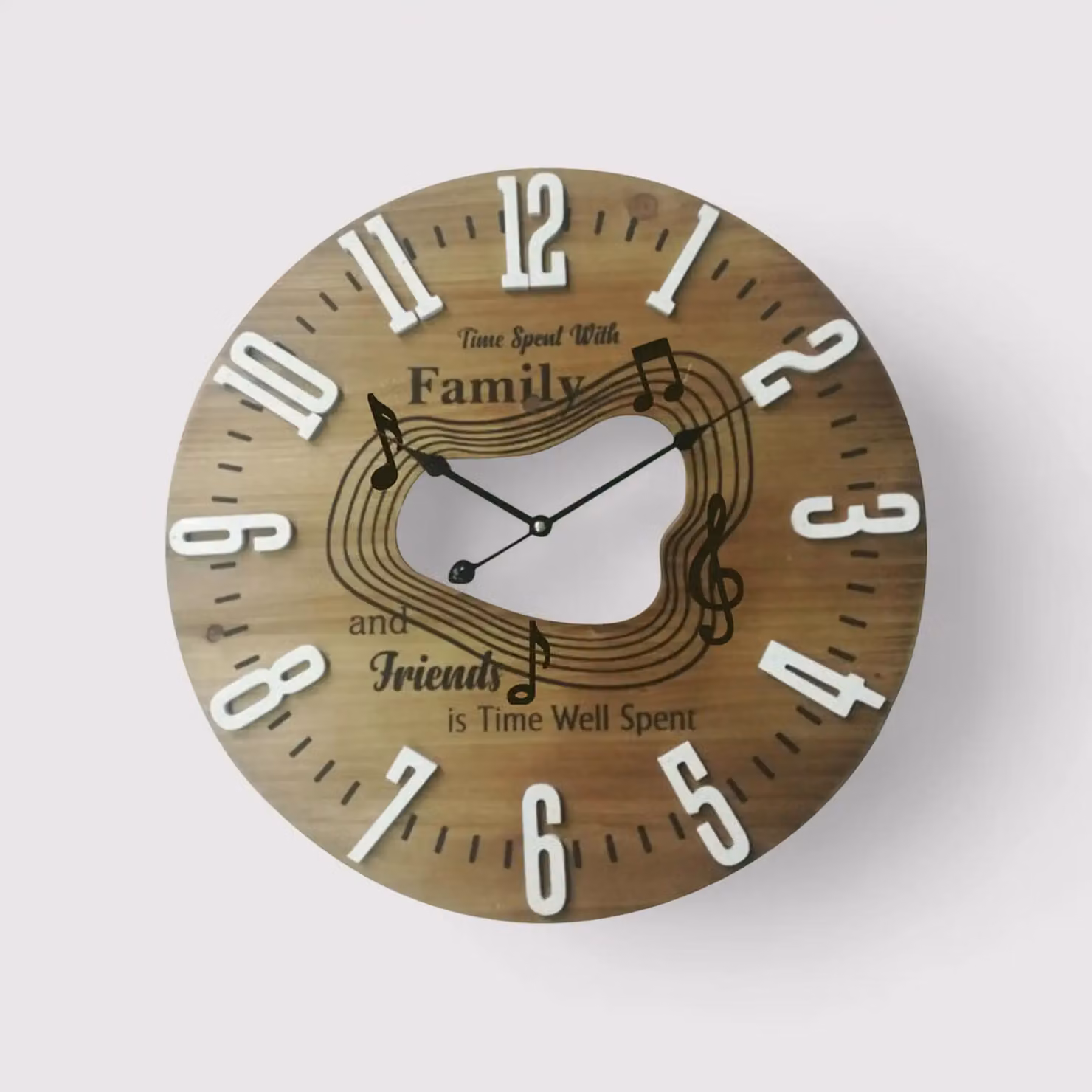Dittamo - Orologio da muro marrone in stile minimalista
