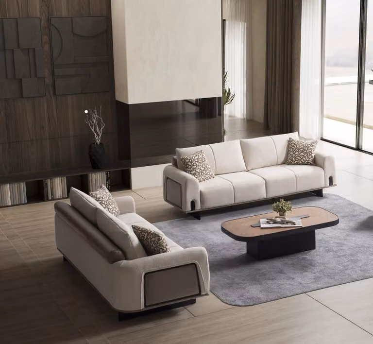 Wohnzimmer Set (Sofagarnitur 3+3) – Ideal für gemütliche Abende.