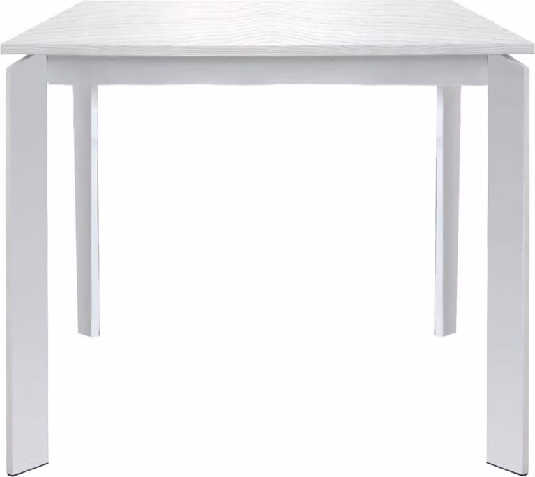 Milani Home - tavolo da pranzo allungabile 90 x 90-150 cm, bianco, legno