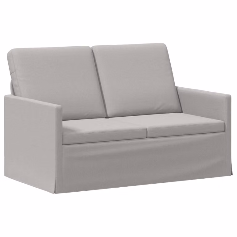 vidaXL Divano a 2 posti moderno in tessuto Grigio con struttura in metallo L/P/H: 130 x 81 x 82 cm