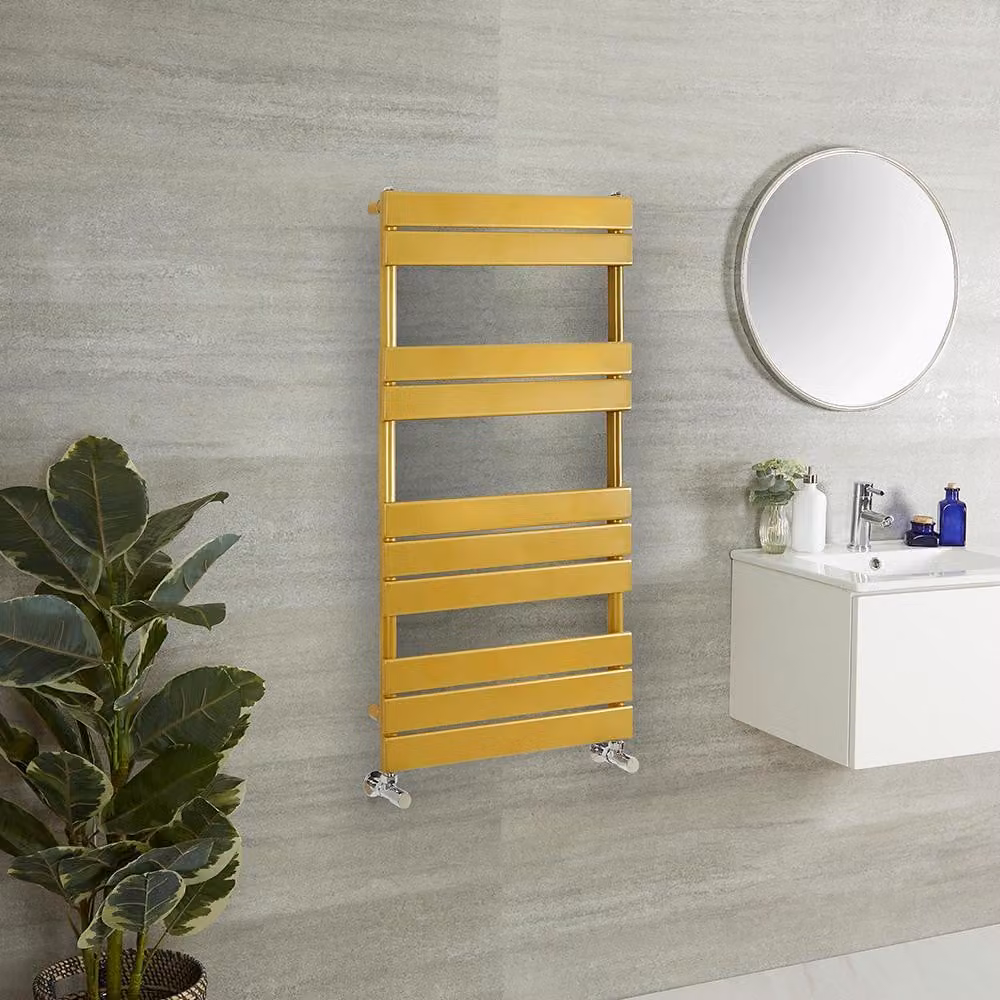 Scaldasalviette di Design - 1000mm x 450mm - Oro Metallizzato - Lustro