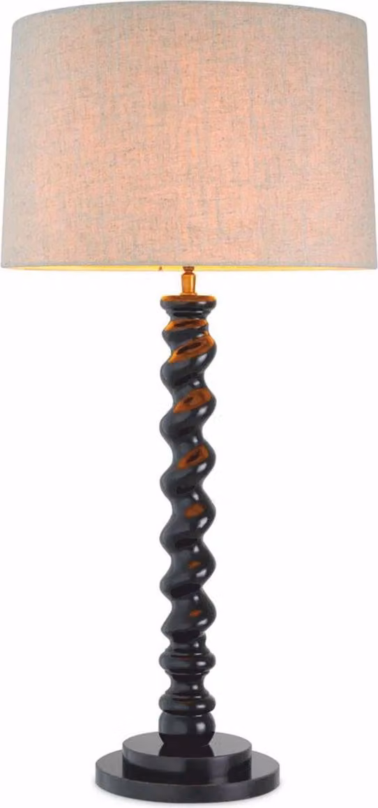 Casa Padrino lampada da tavolo nero / beige h. 81 cm - lampada da tavolo