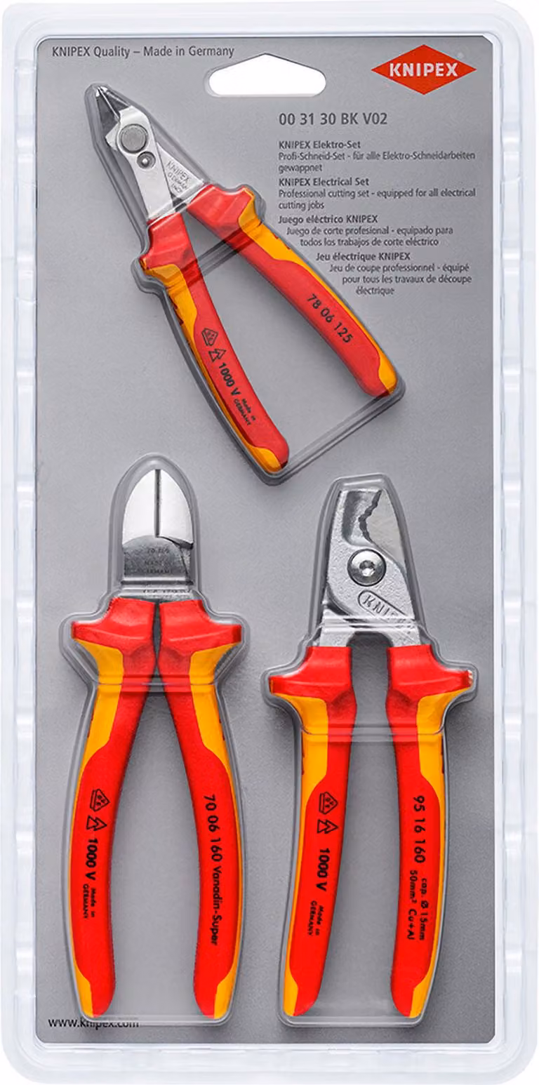 Knipex Super-Knirps® 00 31 30 BK V02 Zangen-Set (00 31 30 BK V02)