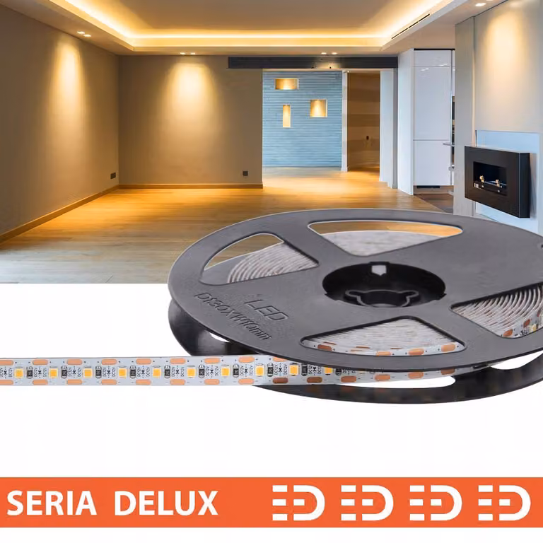 Prescot, striscia LED Delux, 12V, 5 metri, luce bianca calda