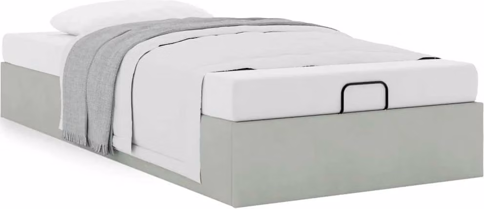 Struttura Letto Pouf Senza Materasso 100x200 cm Velluto